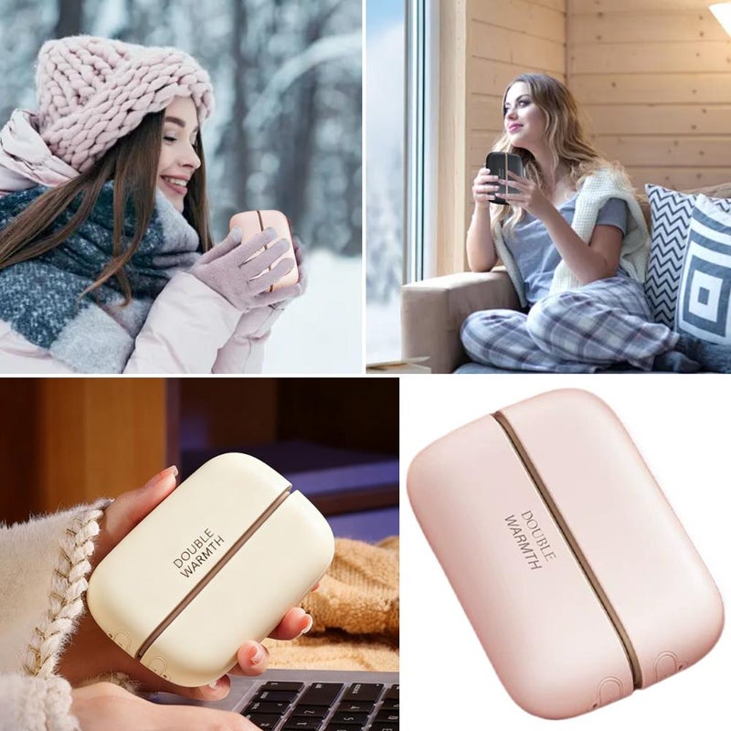 سخانات يد مغناطيسية، سخانات يد قابلة للشحن باللون الوردي، تصميم قابل للفصل 2 في 1 مع شحن USB، تسخين آمن بدرجة حرارة ثابتة للتنقل والسفر في الهواء الطلق. (أخضر) - Image 3